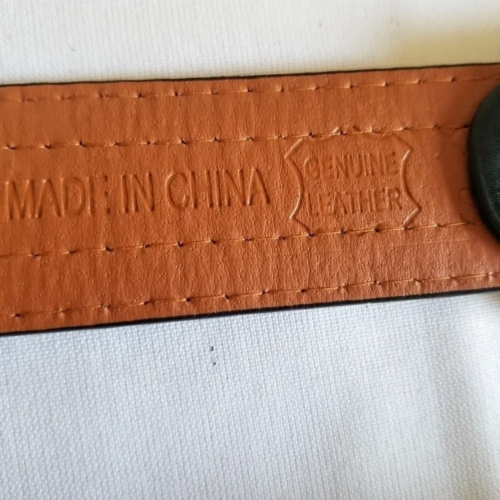 Black Genuine Leather Belt 45